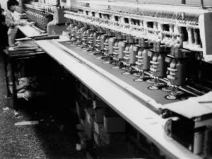 This is an old Baraudan embroidery machine from 1977 at NW Embroidery