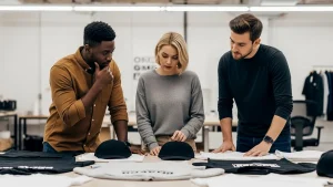 selection of high-quality blank garments like t-shirts, hoodies, caps