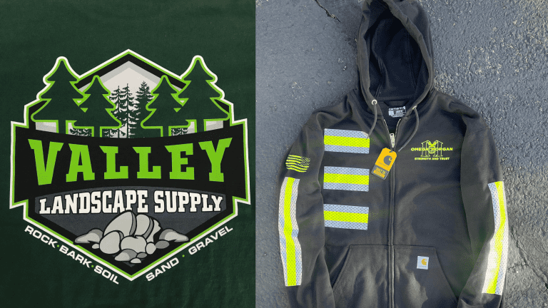 Screen Print and Safety Hoodie made by Carhartt