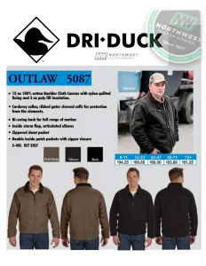 Dri Duck Outlaw 5087 custom work jacket review
