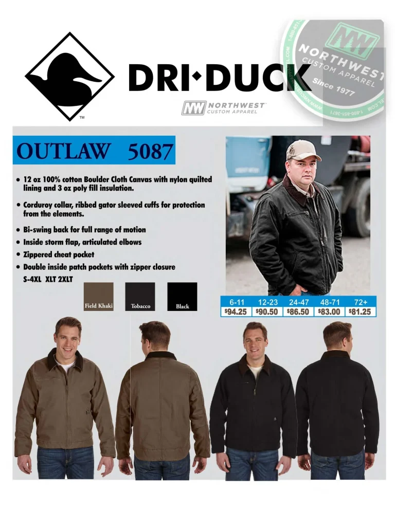 Dri Duck Outlaw 5087 custom work jacket review