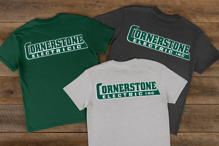 Cornerston Electric logo printed shirts