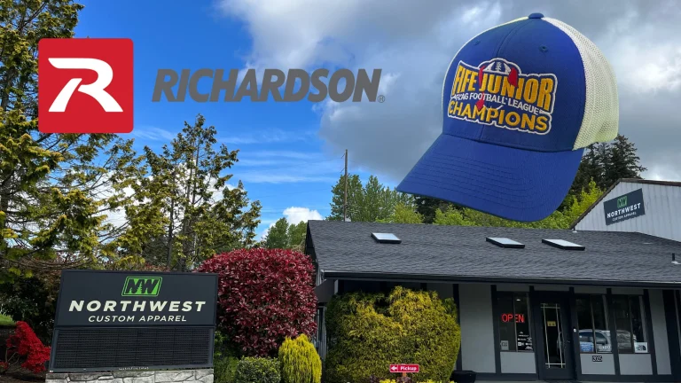Custom embroidered Richardson 112 trucker hat from NW Custom Apparel