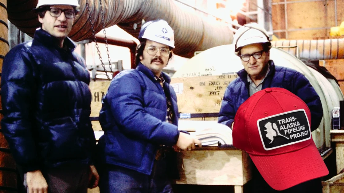 Embroidered Caps for Trans Alaska Pipeline by Jim Mickelson