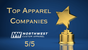 top apparel companies with a star and trophy