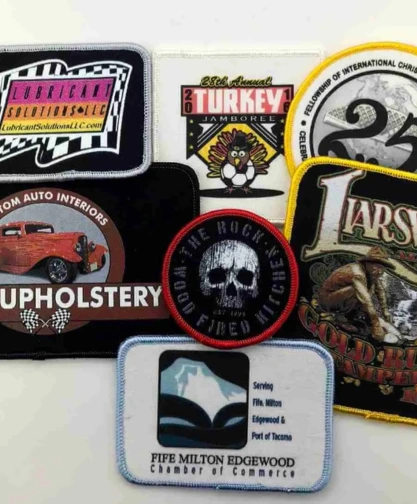 Custom embroidered patch production process