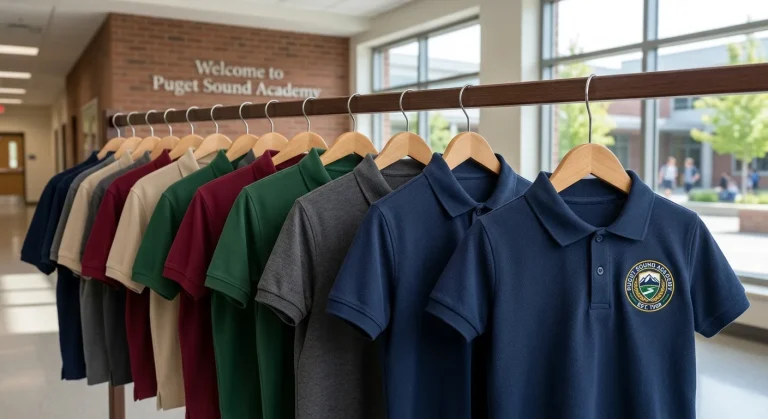School uniform polo shirts in youth sizes with an embroidered school logo, a guide to how to choose